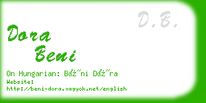 dora beni business card